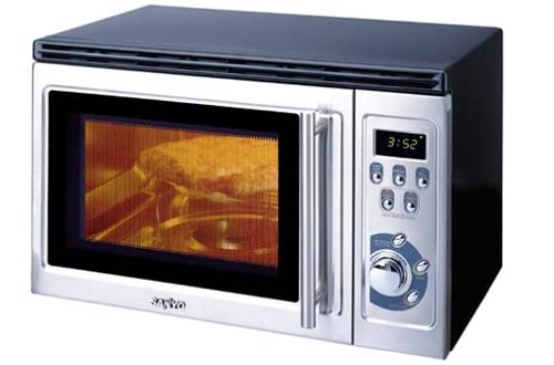 Sanyo EM-Z2100GS Microwave Oven with Built-In Grill, Black and Stainless Steel