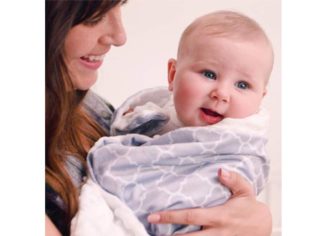 Comfy Cubs Baby Blanket Soft Minky Swaddle Cuddle Reversible Unisex Grey Design Infant New Born Gift Large