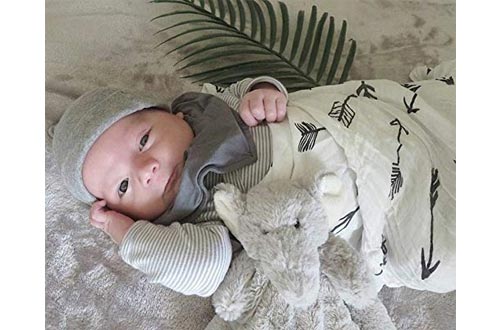upsimples Baby Swaddle Blanket Unisex Swaddle Wrap Soft Silky Bamboo Muslin Swaddle Blankets