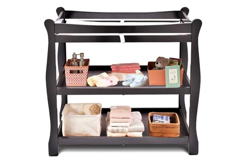 Lucky-gift - Coffee Sleigh Style Baby Changing Table Nursery Diaper Station