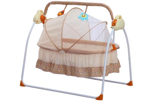 TFCFL WSD&Co Baby Cradle Swing Big Space Electric Automatic Baby Swings for Infants Indoor&Outdoor Outside with Dolls, Music