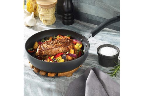 T-fal E76598 Ultimate Hard Anodized Nonstick 12 Inch Fry Pan with Lid, Dishwasher Safe Frying Pan