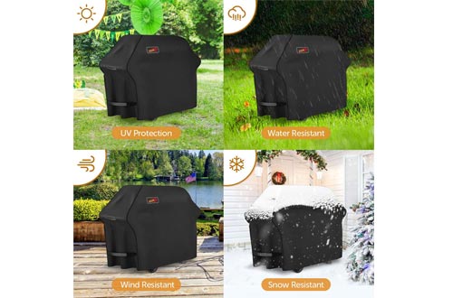 Homitt Gas Grill Cover, 58-inch 3-4 Burner 600D Heavy Duty Waterproof BBQ Cover 