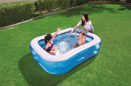 H2OGO! Blue Rectangular Inflatable Family Pool