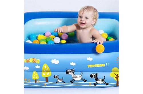 WEY&FLY Aquarium Inflatable Swim Pool, Blow up Kiddie Pool for Family
