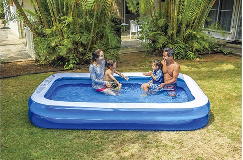 Giant Inflatable Kiddie Pool - Family and Kids Inflatable Rectangular Pool