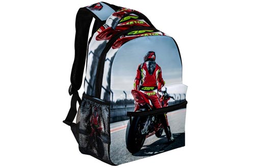 Inhomer Handsome Motorcyclist Backpack Rucksack Schoolbag Day Bag Travel Bag Large Capacity