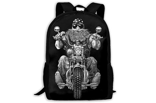 High-Capacity Unisex Adult Backpack Biker Rider Motorcyclist Bookbag Travel Bag Schoolbags Laptop Bag