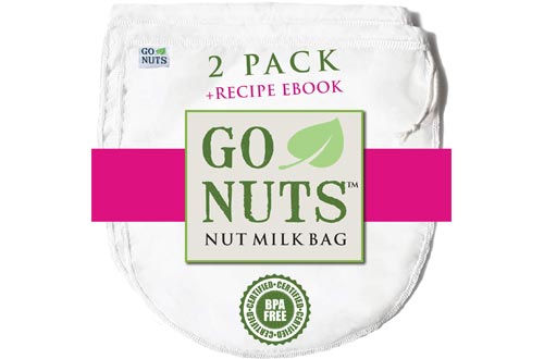 2-PACK Best Nut Milk Bag - Restaurant Commercial Grade by GoNuts