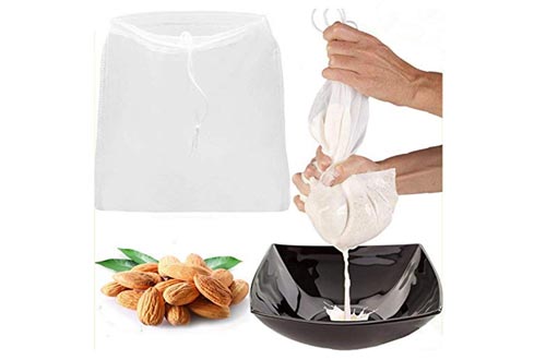 Pro Quality Nut Milk Bag - Big 12"X12" Commercial Grade - Reusable Almond Milk Bag & All Purpose Food Strainer