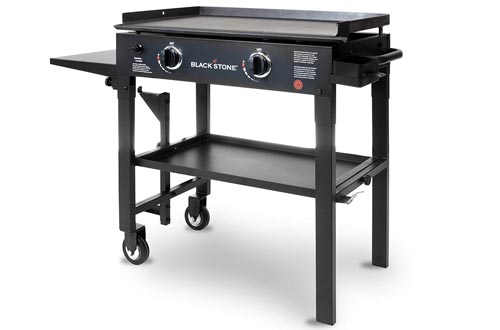 Blackstone 28 inches Outdoor Flat Top Gas Grill Griddle Station – 2- Burner – Propane Fueled