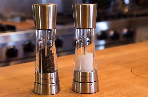 OLE & MASON Derwent Grinder - Stainless Steel Mill Includes Gourmet Precision Mechanism and Premium Peppercorns
