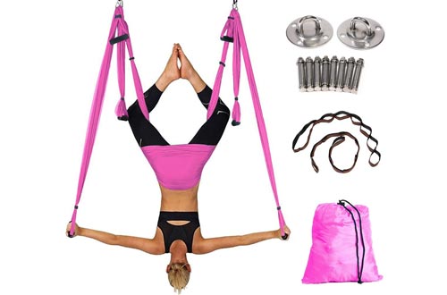 Hans & Alice Aerial Yoga Swings with Adjustable Handles Extension Straps