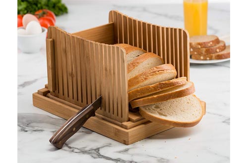 Bambusi Bamboo Bread Cutter for Homemade Bread