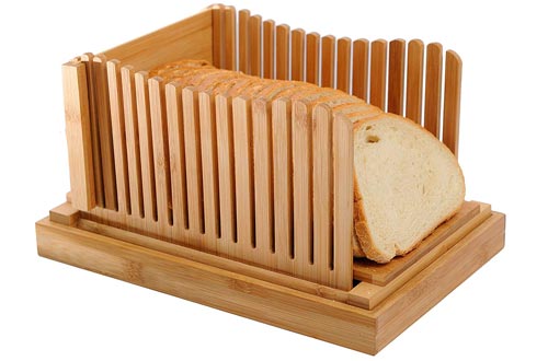 Bamboo Bread Slicers with Cutting Board For Homemade Bread
