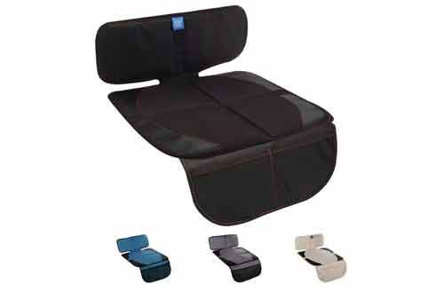 Funbliss Protector for Baby Child Car Seats - Auto Seat Cover Mat for Under Carseat with Thickest Padding to Protect Leather & Fabric Upholstery