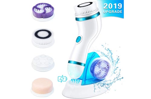 KFiAQ Rechargeable Electric Rotating Face Scrubber Brush