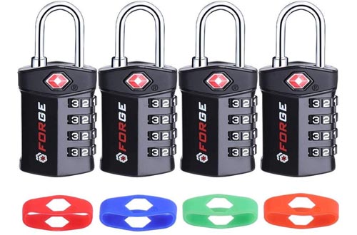 Forge TSA Approved Luggage Lock 4 Pack