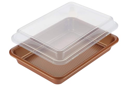 Ayesha Curry 47004 Non stick Bakewares Nonstick Baking Pan With Lid