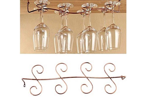 Buytra Wine Glass Racks Under Cabinet  Stemware Holder for Home Bar