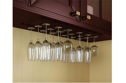 Wallniture Wine Glass Racks Hanger Under Cabinet Kitchen Bar