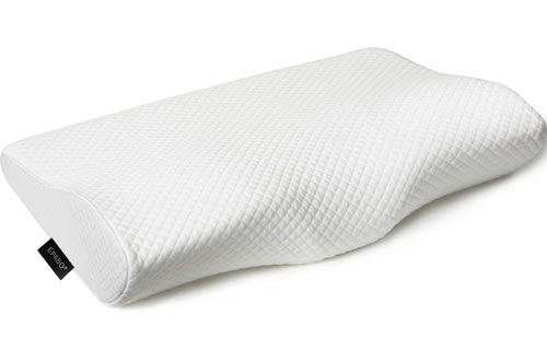 EPABO Contour Memory Foam Pillow Orthopedic Sleeping Pillows, Ergonomic Cervical Pillow for Neck Pain - for Side Sleepers, Back and Stomach Sleepers, Free Pillowcase Included (Firm & Queen Size)