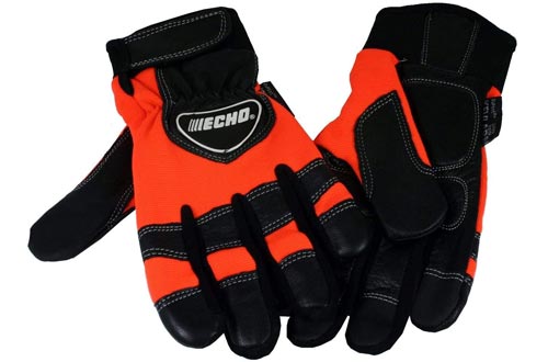  Echo 99988801601 Chainsaw Kevlar Reinforced Protective Gloves - Large
