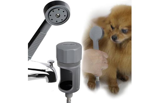  YOO.MEE Pets Shower Attachment, Quick Connect on Tub Spout w/Front Diverter, Ideal for Bathing Child, Washing Pets and Cleaning Tub