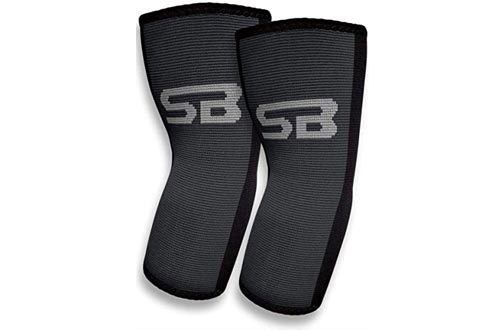 SB SOX Compression Elbow Brace (Pair) – Great Support That Stays in Place – for Tennis Elbow, Tendonitis, Arthritis, Golfers Elbow – Perfect for Weightlifting, Sports, Any Use