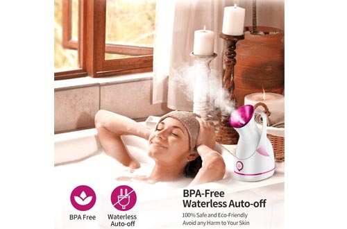 Amconsure Facial Steamer - Nano Ionic Facial Steamer Warm Mist Moisturizing Face Steamer Home Sauna SPA