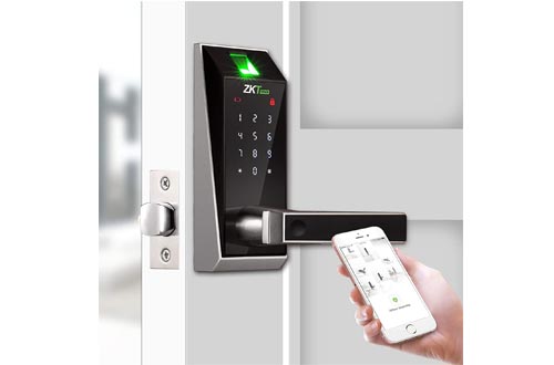 AL20B Keyless Entry Door Lock Deadbolt, Bluetooth Biometric Lever Lock with Fingerprint Electronic Keypad Digital Smart Lock for Home