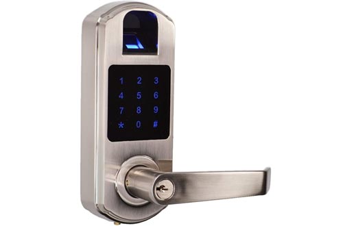 SCYAN X9 Fingerprint Touchscreen Door Lock, Non-Handed, Satin Nickel, X9SN