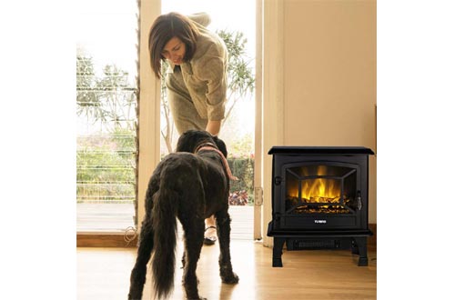 TURBRO Suburbs TS20 Electric Fireplace Heater, Freestanding Fireplace Stove with Realistic Dancing Flame Effect