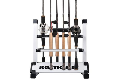 KastKing Fishing Rod Rack – Perfect Fishing Rod Holder - Holds Up to 24 Rods - 24 Rod Rack for All Types of Fishing Rods and Combos/ 12 Rod Rack for Freshwater Rods - ICAST Award Winner