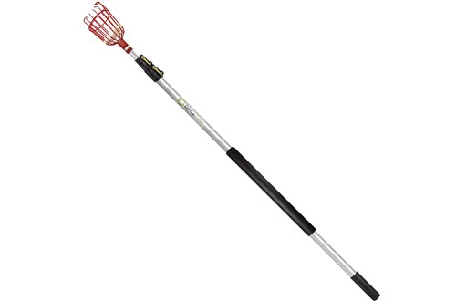 DocaPole Fruit Picker with 5-12 Foot Extension Pole - Twist-On Fruit Picker Tool with Telescopic Pole // Fruit Picker Pole // Perfect Fruit Picking Pole for Apple Picking, Avocados, and Other Fruit