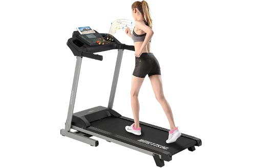  Murtisol Electric Folding Treadmill Manual 2-Level Incline with 18''X48'' Widen Running Belt and Heart Rate Grips,Running Treadmill Machine for Home Fitness