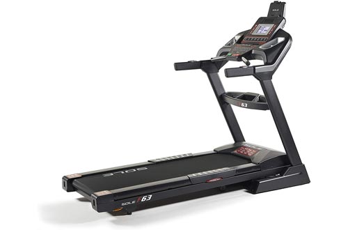  SOLE, F63 Treadmill, Home Workout Foldable Treadmill with Integrated Bluetooth Smart Technology, Device Holder, LCD Screen, USB Port, Lower-Impact Design