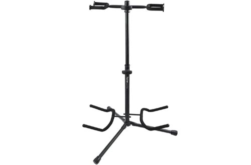  Gator Frameworks Adjustable Double Guitar Stand; Holds Two Electric or Acoustic Guitars (GFW-GTR-2000)