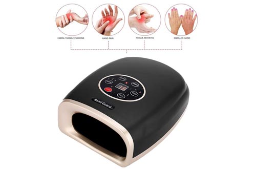 Hand Massager, Electric Hand Massager with Pressure and Heat Compression for Arthritis,Pain Relief,Carpal Tunnel and Finger Numbness,Fingers Coldness Strain (black2)