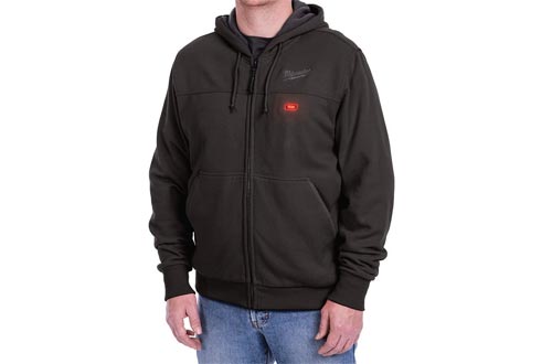  Milwaukee Hoodie M12 12V Lithium-Ion Heated Jacket Front and Back Heat Zones - Battery Not Included - All Sizes and Colors (Large, Black)