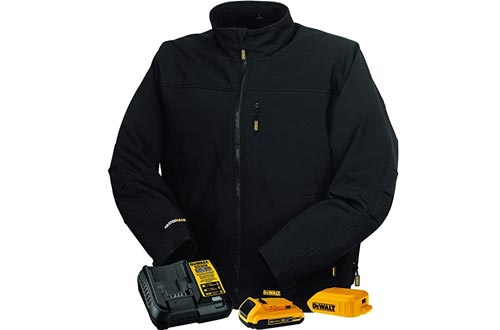 DEWALT 20V Soft Shell Heated Work Jacket with Battery Kit