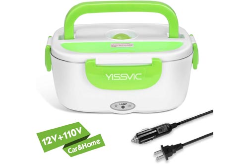  YISSVIC Electric Lunch Box for Car and Home 110V/12V Food Heater Food Warmer Portable with Removable Stainless Steel Container