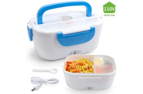 Vech Electric Heating Lunch Box Food Heater Portable Lunch Containers Warming Bento for Home&Office Use 110V Hot Lunch Box (Blue)