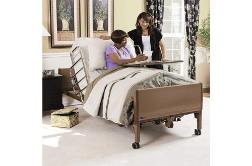  Invacare 5410IVC, 6629, 5185 5410IVC Full Electric Homecare Bed with Innerspring Mattress 5185 and Full Rails 6629