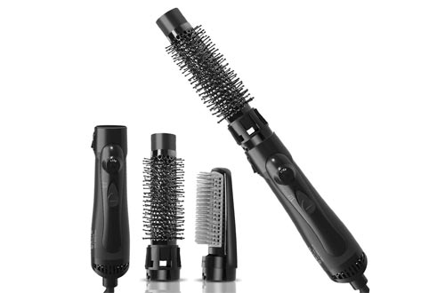 Upgrade One Step Hair Dryer Styler and Volumizer,Lightweight 3 in 1 Ionic Hot Air Brush with 2 Styling Attachments, Blow Dryer Brush, Hair Curler,Straightener and Styler for All Hair Types