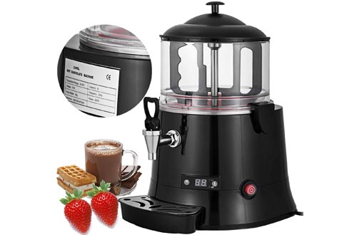  VEVOR Commercial Hot Chocolate Machine 400W Chocolate Beverage Dispenser 5 Liter Hot Chocolate Maker