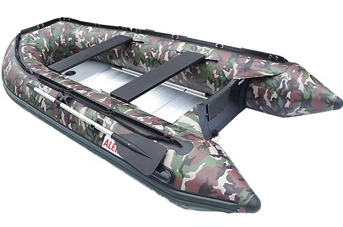 ALEKO Inflatable Boat with Aluminum Floor Heavy Duty Design Raft Sport Motor Fishing Boat 3 Keel Air Chambers
