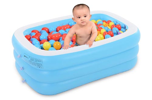 Inflatable Swimming Pool Swim Center 51" X 35" X 20" Inflatable Pool Fun Backyard Outdoor Toy for Kids