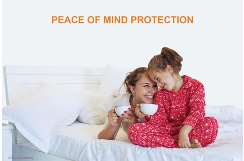 TRU Lite Bedding Waterproof Mattress Protector - Hypoallergenic Mattress Cover - Premium Cotton Terry Bed Protector