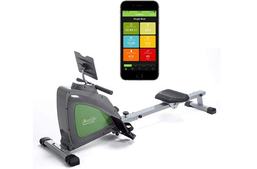 ShareVgo Smart Rower Folding Magnetic Rowing Machine with Free APP for Indoor Full Body Workout Log and Performance Track, Bluetooth LCD Monitor & Tablet Holder